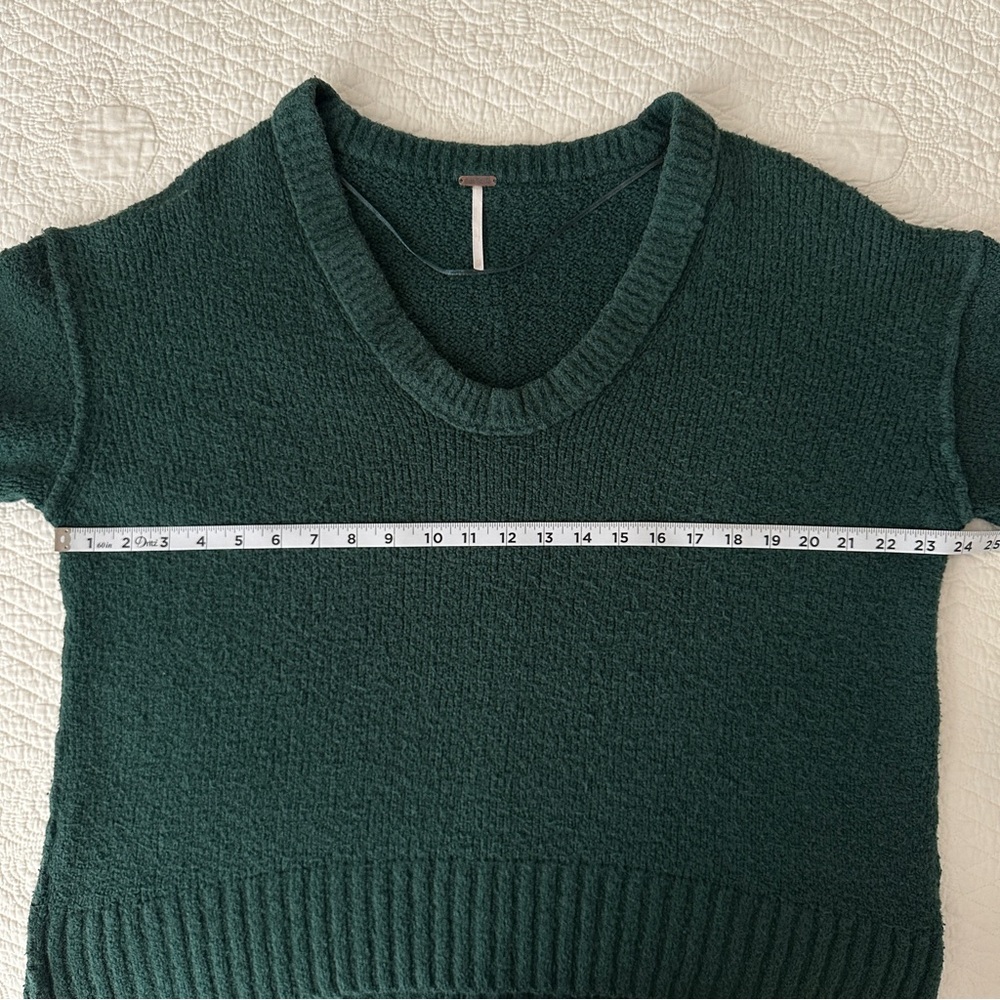 Free People Brookside Green Tunic V-Neck Sweater Women’s XS - Picture 5 of 9